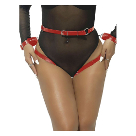 SUBBLIME - 953706 ESPOSAS CON CINTURÓN BONDAGE ROJO TALLA ÚNICA